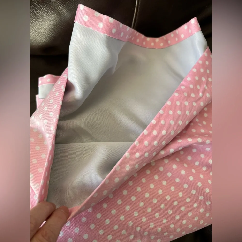 Pottery Barn Lined Blockout Pink Polka Dot Drapes